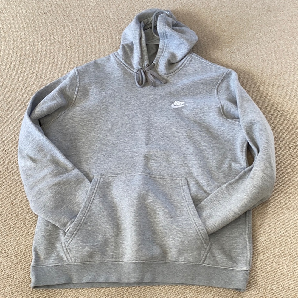 Unisex Nike Gray Hooded Sweatshirt